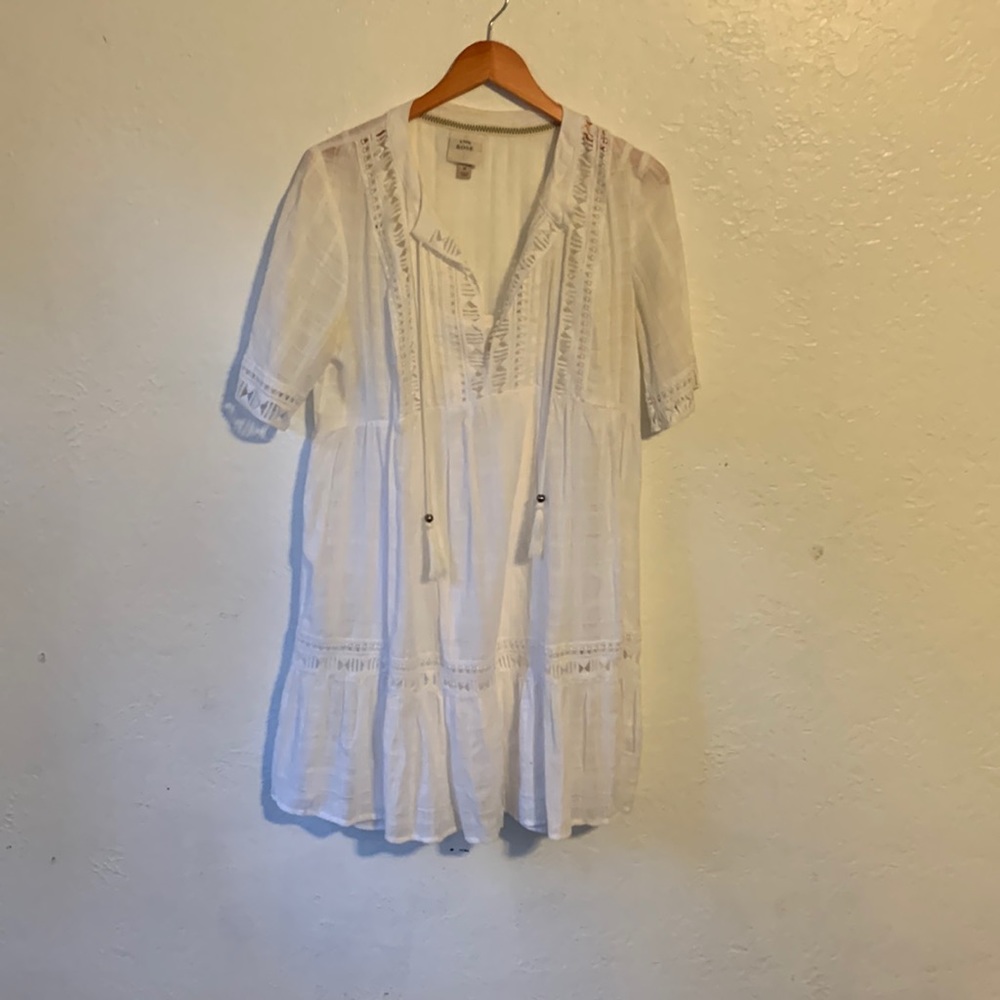 White tunic dress, size m